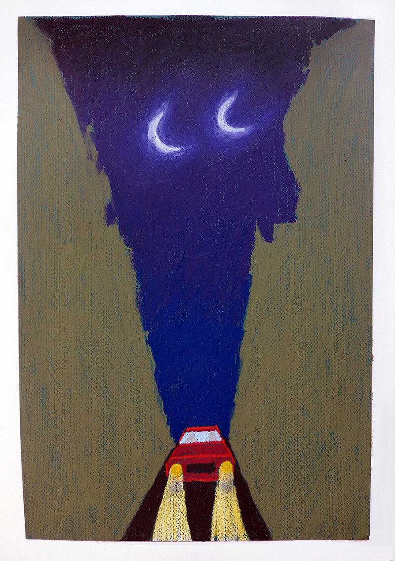 Night Car Drawing 