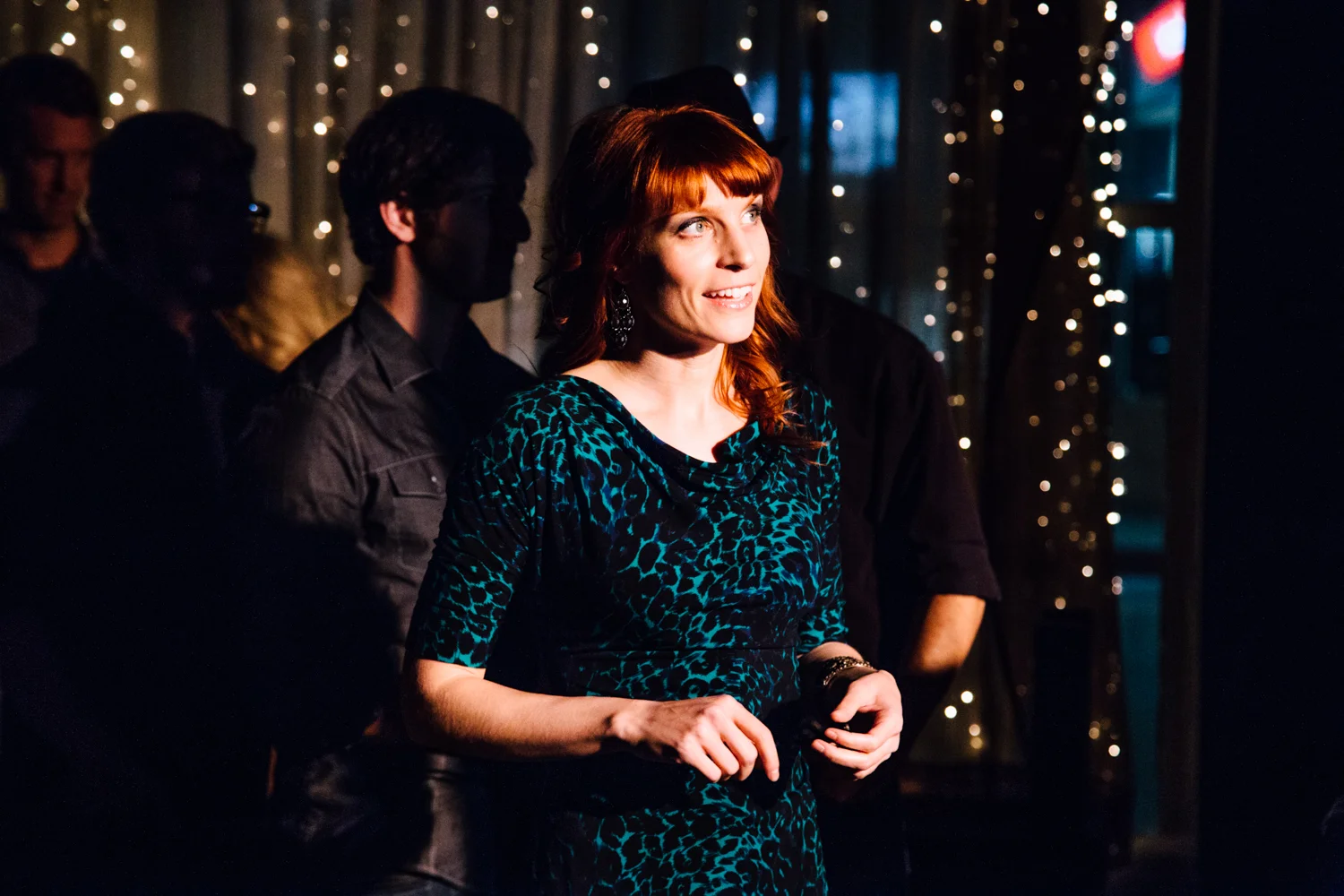 Keri proudly watching the Stupid Songs musical comedy troupe perform, of which she is the Artistic Director! Photo: JeffLorchPhotography.com