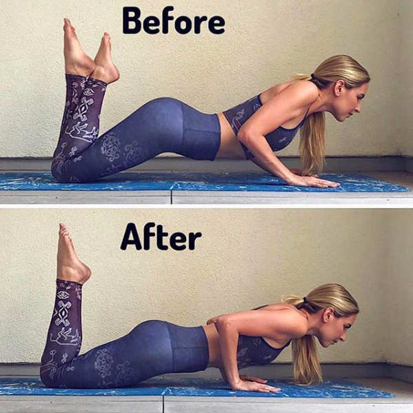 MODIFIED Four-Limbed Staff Pose (Chaturanga Dandasna)