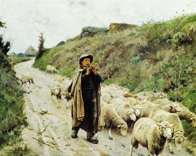 Shepherd by Francesco Paolo Michetti (19th century)