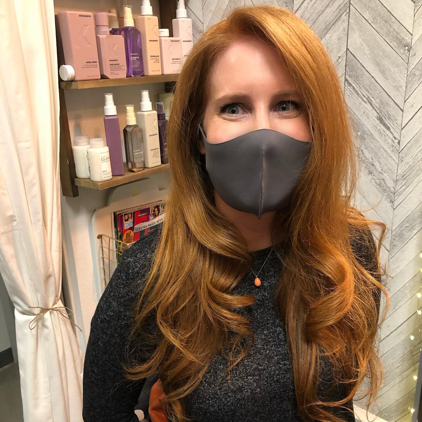 🧡Winter refresh🧡 it&rsquo;s always fun seeing this beauty. We did a new growth application @kevin.murphy and refreshed her ends with @redken shades eq. We&rsquo;re obsessed with the result. 👩🏻&zwj;🦰