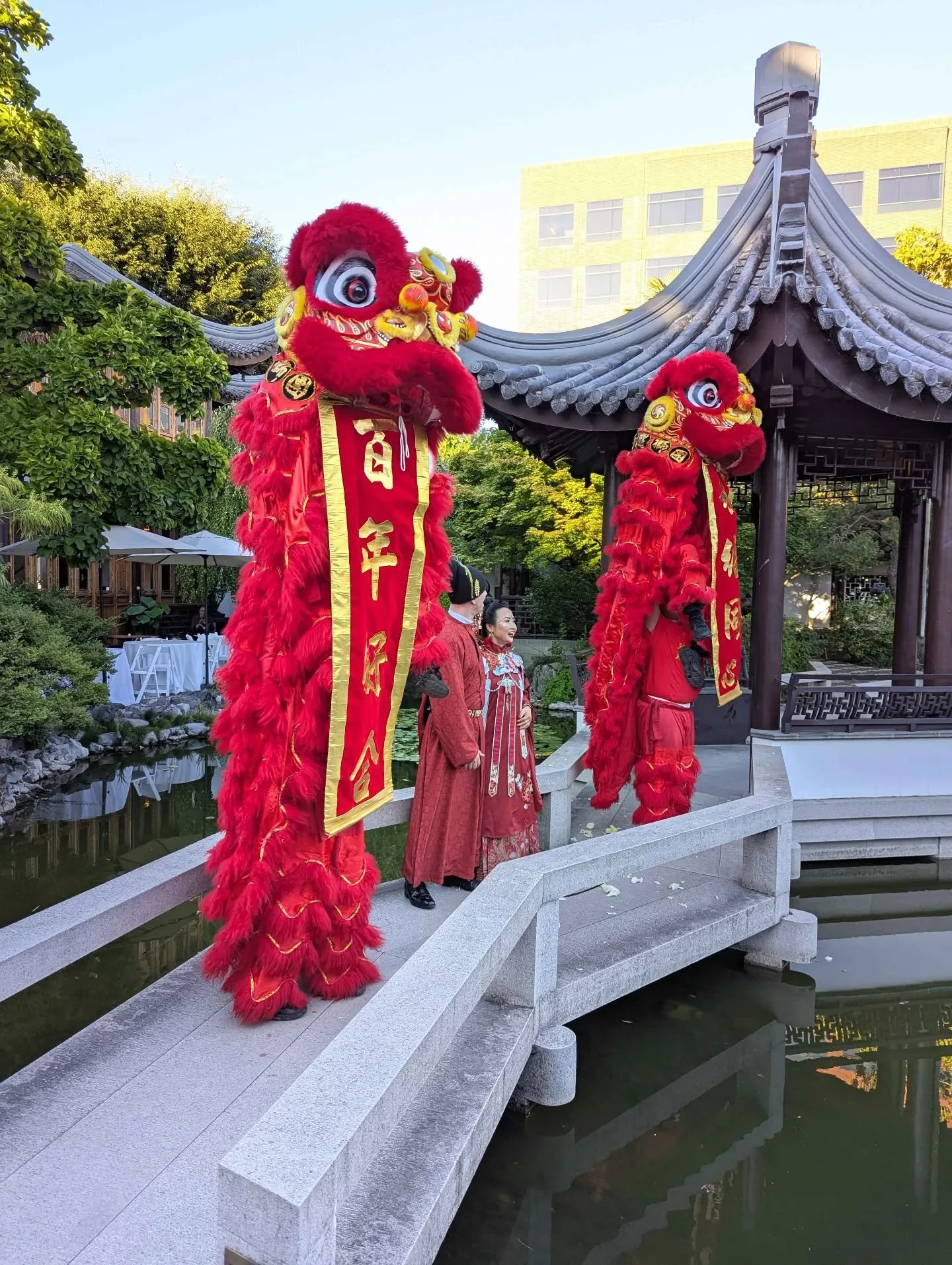 Wedding celebration at Lan Su Chinese Garden