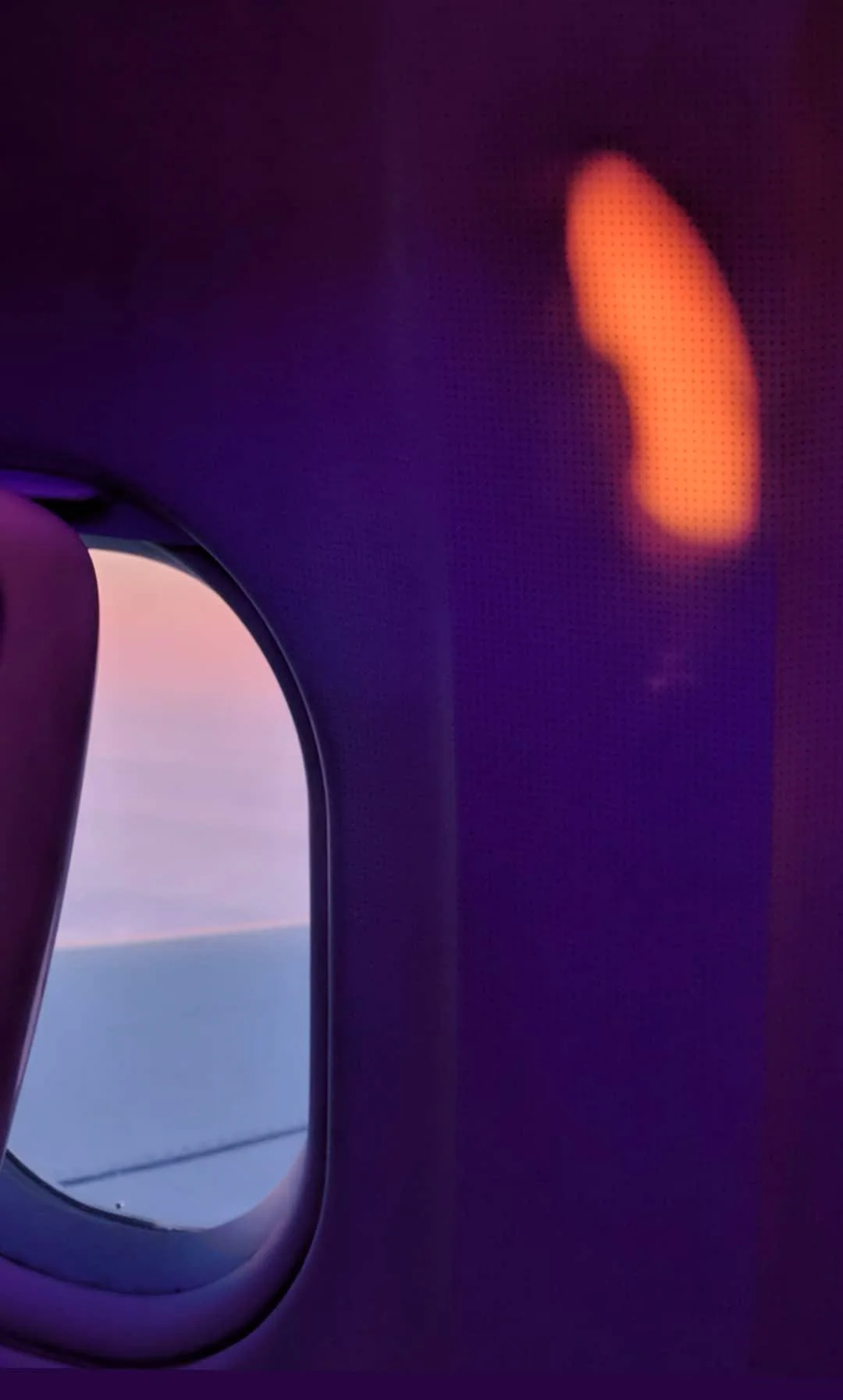 On my flight home for winter break.