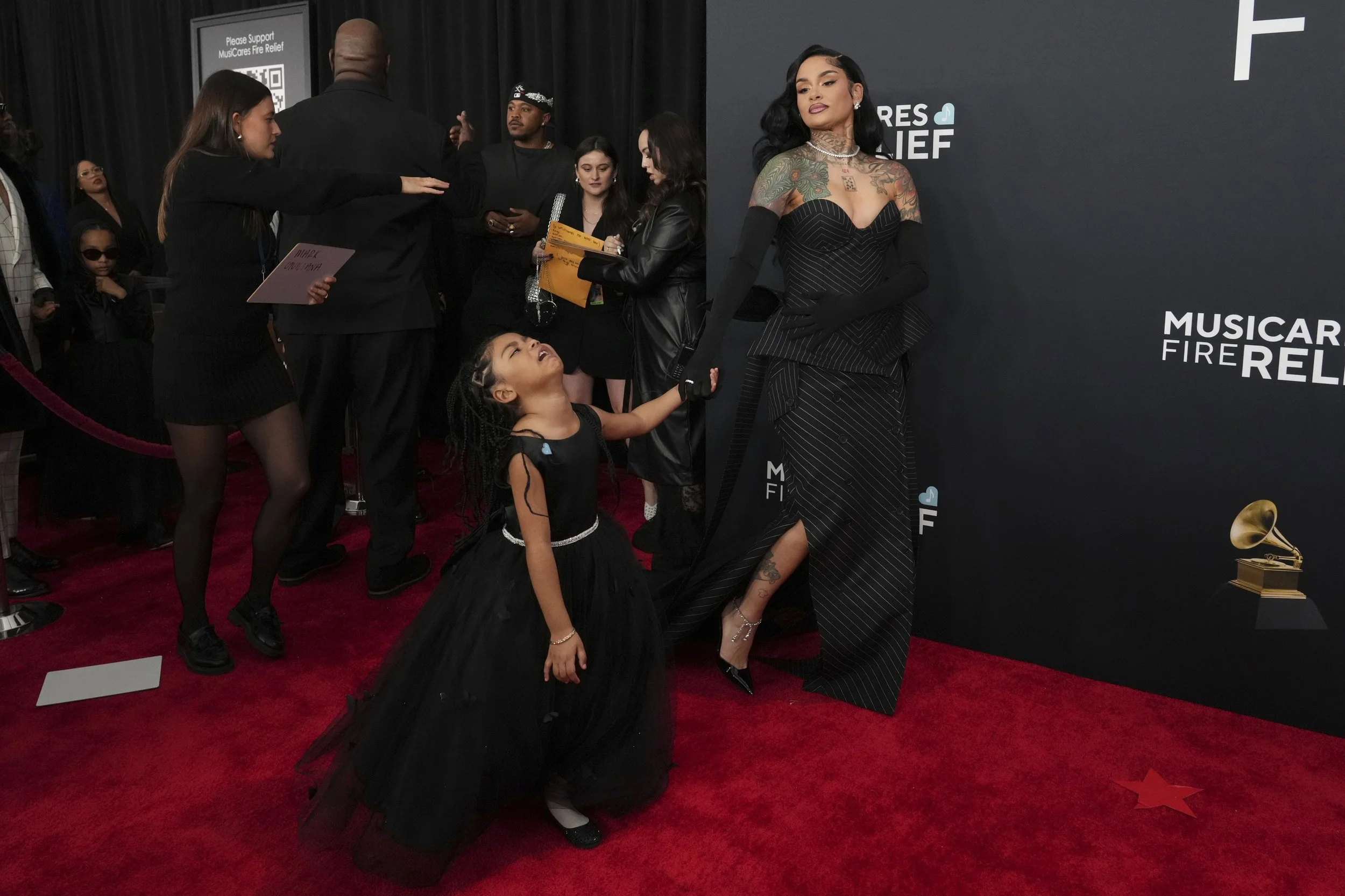  Adeya Young-White, left, and Kehlani arrive at the 67th annual Grammy Awards on Sunday, Feb. 2, 2025, in Los Angeles. (Photo by Jordan Strauss/Invision/AP) 