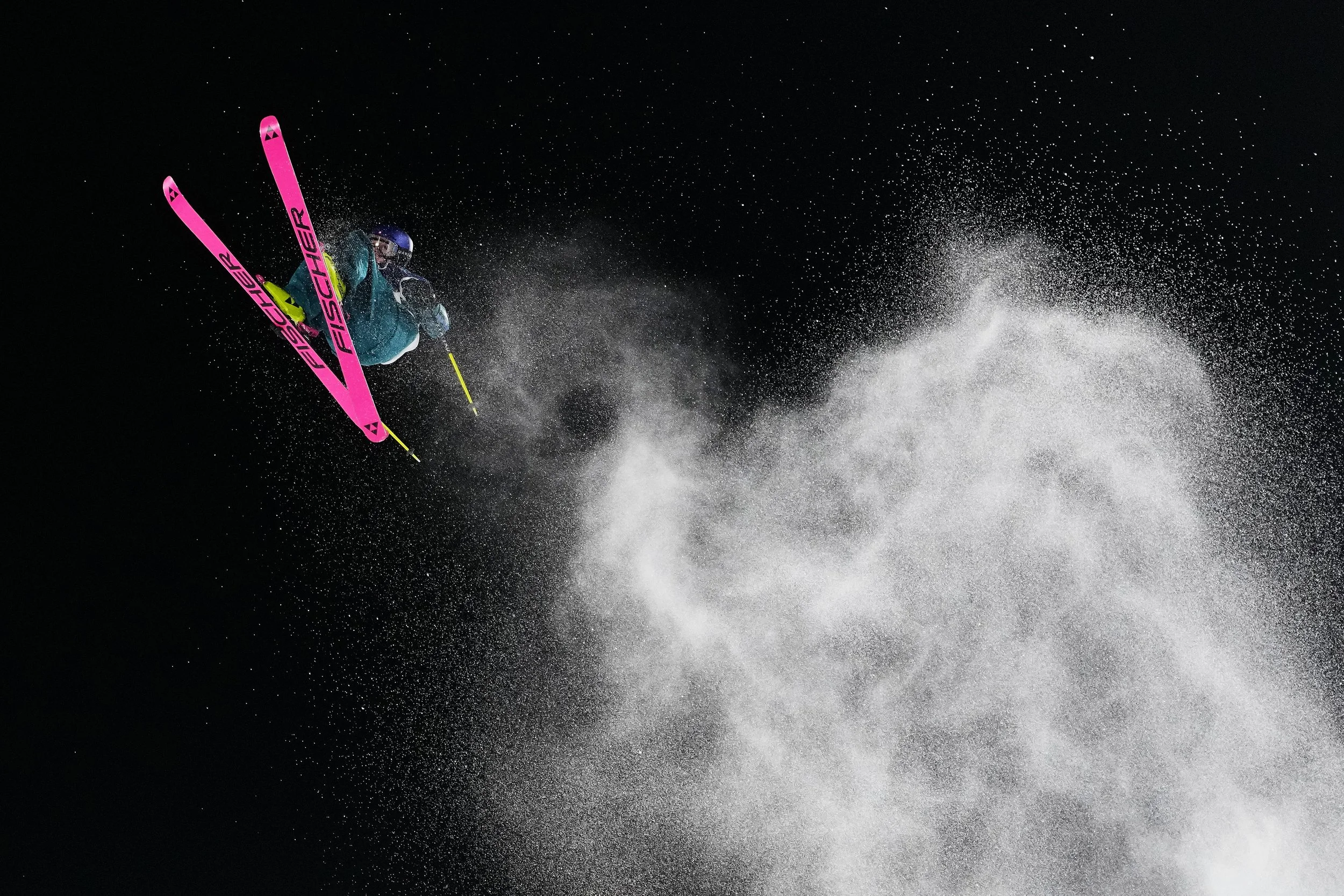  Switzerland's Mathilde Gremaud competes in the women's freestyle skiing big air qualifications at the 2026 Winter Olympics, in Livigno, Italy, Saturday, Feb. 14, 2026. (AP Photo/Lindsey Wasson) 