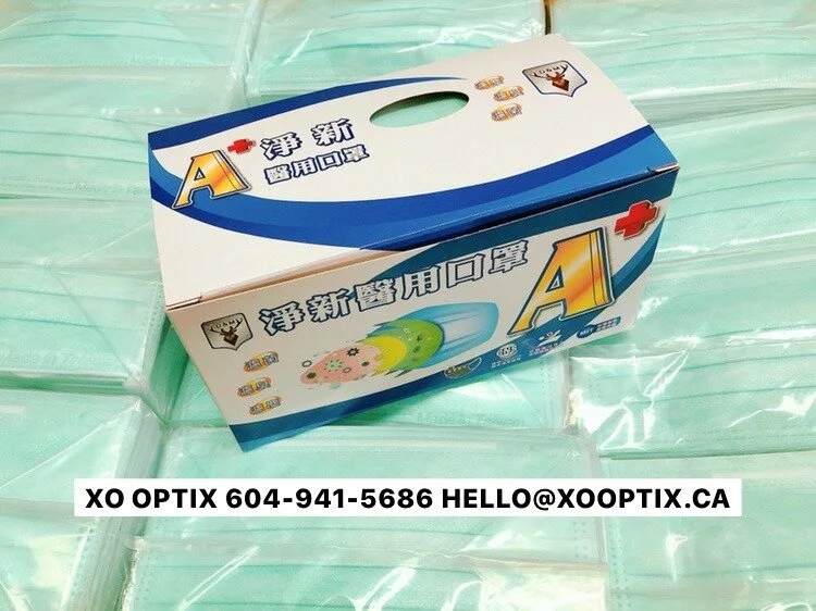 (In Stock Now!) Adult Surgical Face Masks (Made in Taiwan 🇹🇼 ) — XO OPTIX Vision Care