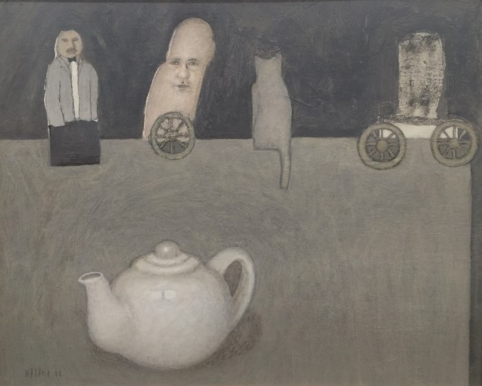 Helene Grove, White Teapot, 2006, synthetic polymer on board
