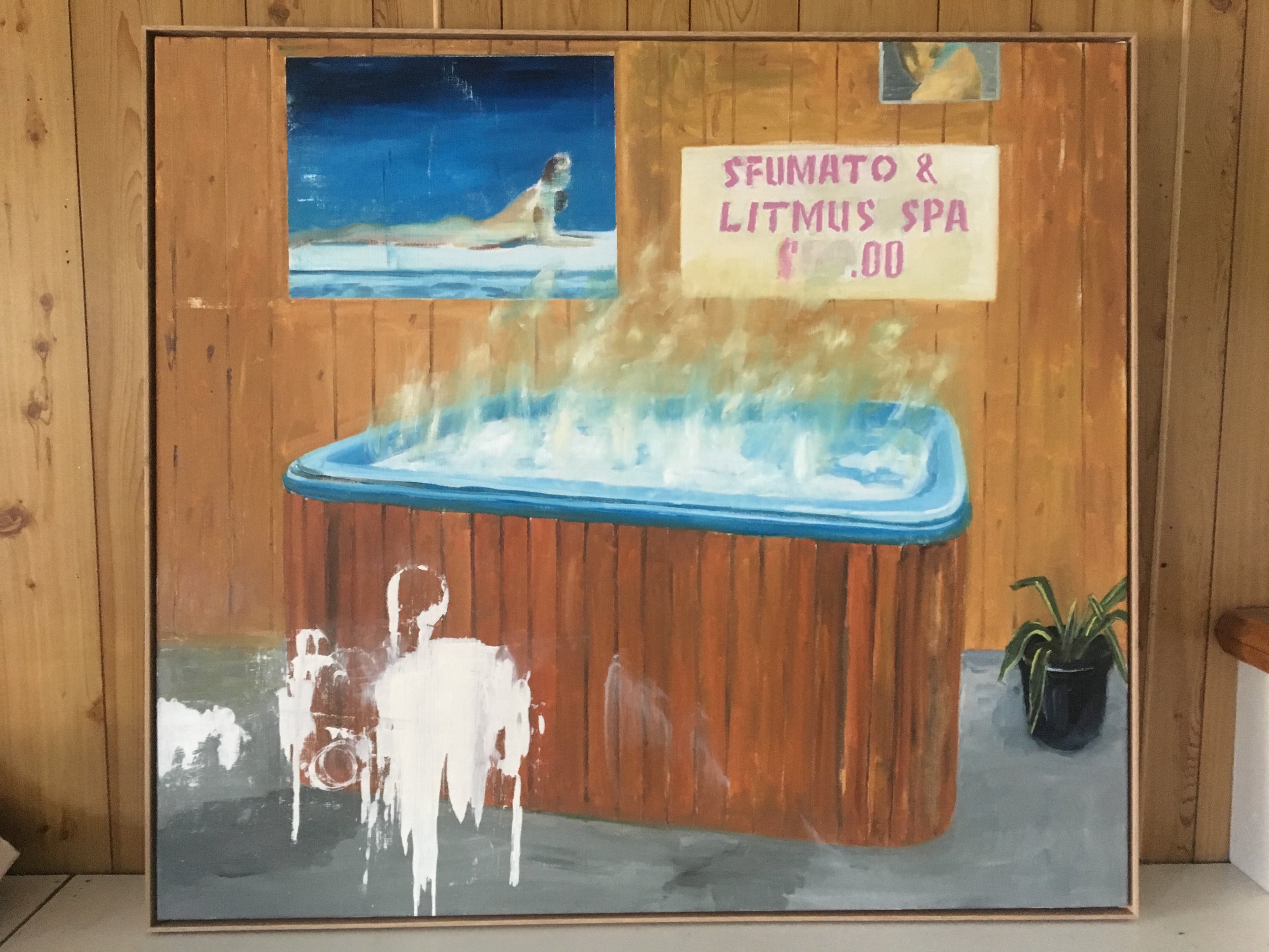 Painting by Nick Collerson for his upcoming exhibition 'Mix' at Liverpool Street Gallery.