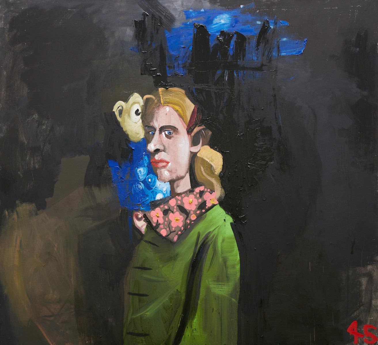 Wreath, 2017, oil on linen by McLean Edwards