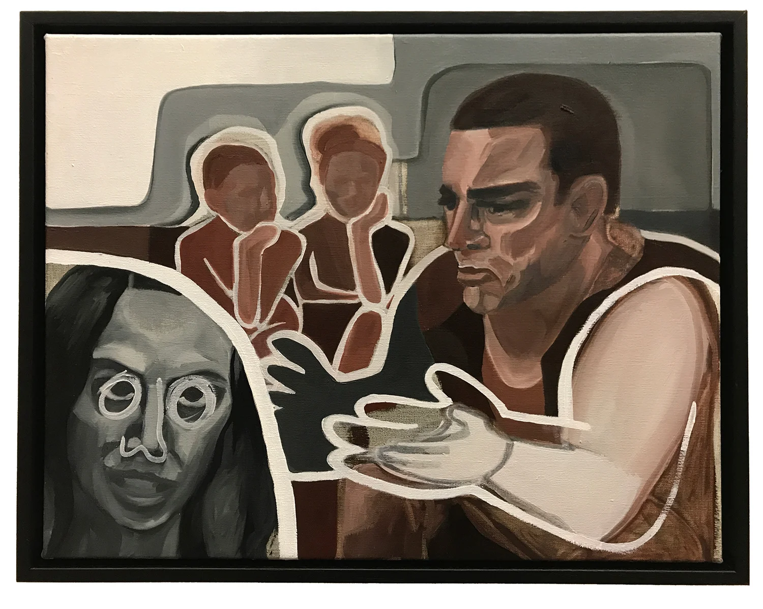 Kirsty Budge, How could you do this to me question mark, 2017, oil on canvas. Image courtesy of Daine Singer