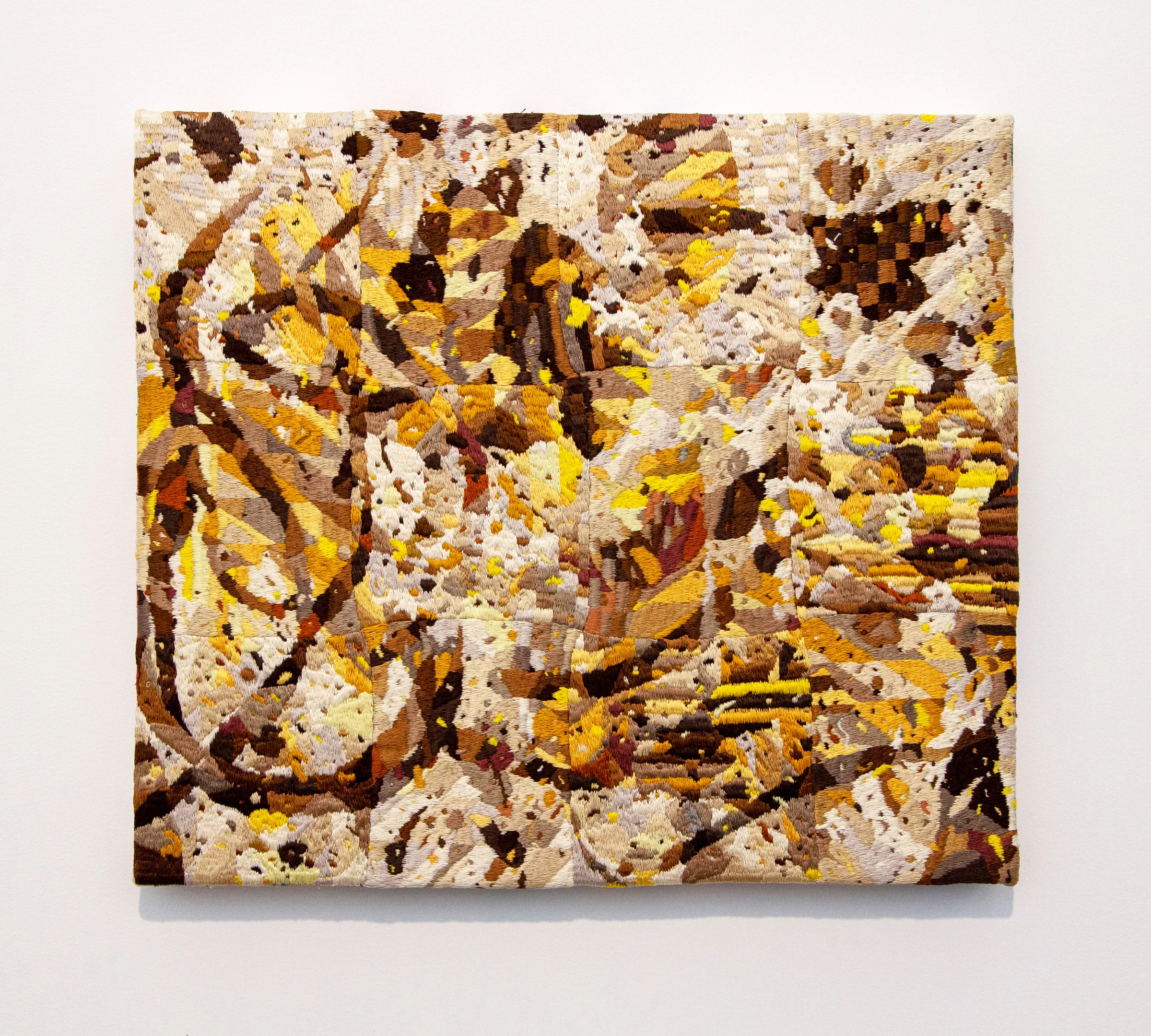 Sam Martin, Fixed Elsewhere, 2018, Thread on canvas over wood frame - courtesy of the artist and STATION, Melbourne.