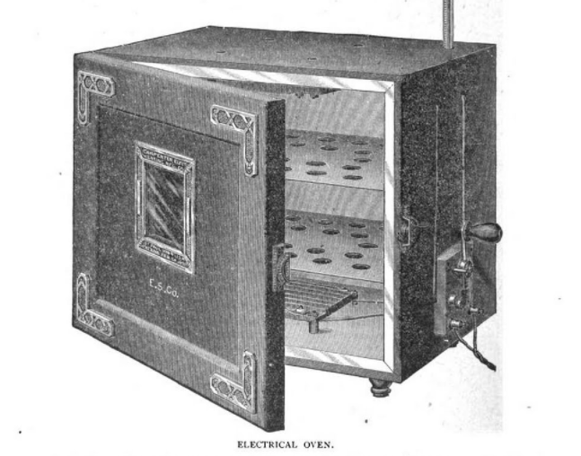 The electrical oven sent to Helen Louise Johnson by the American Electrical Heating Corporation