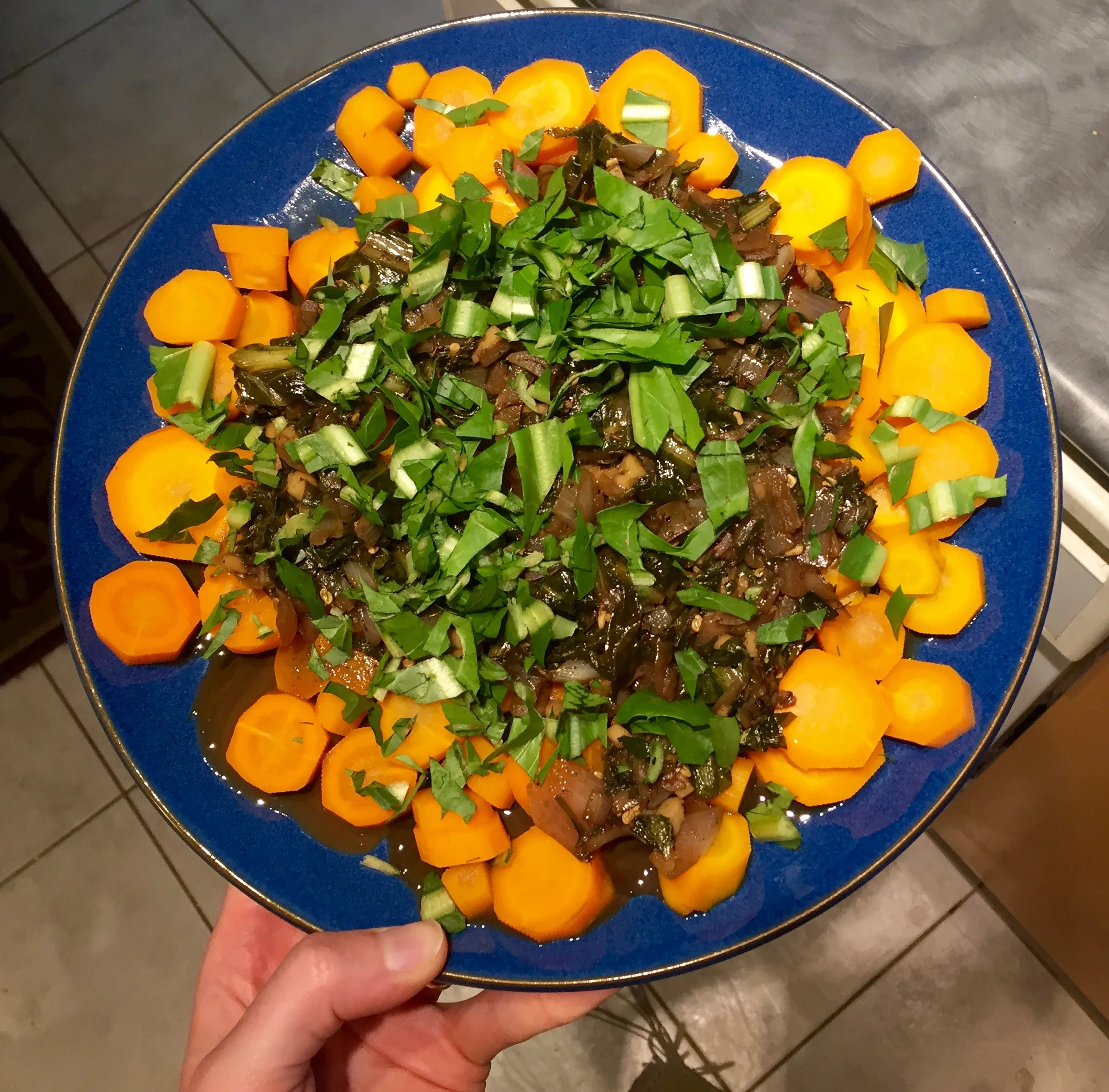 Delicious vinegar-y carrots! 