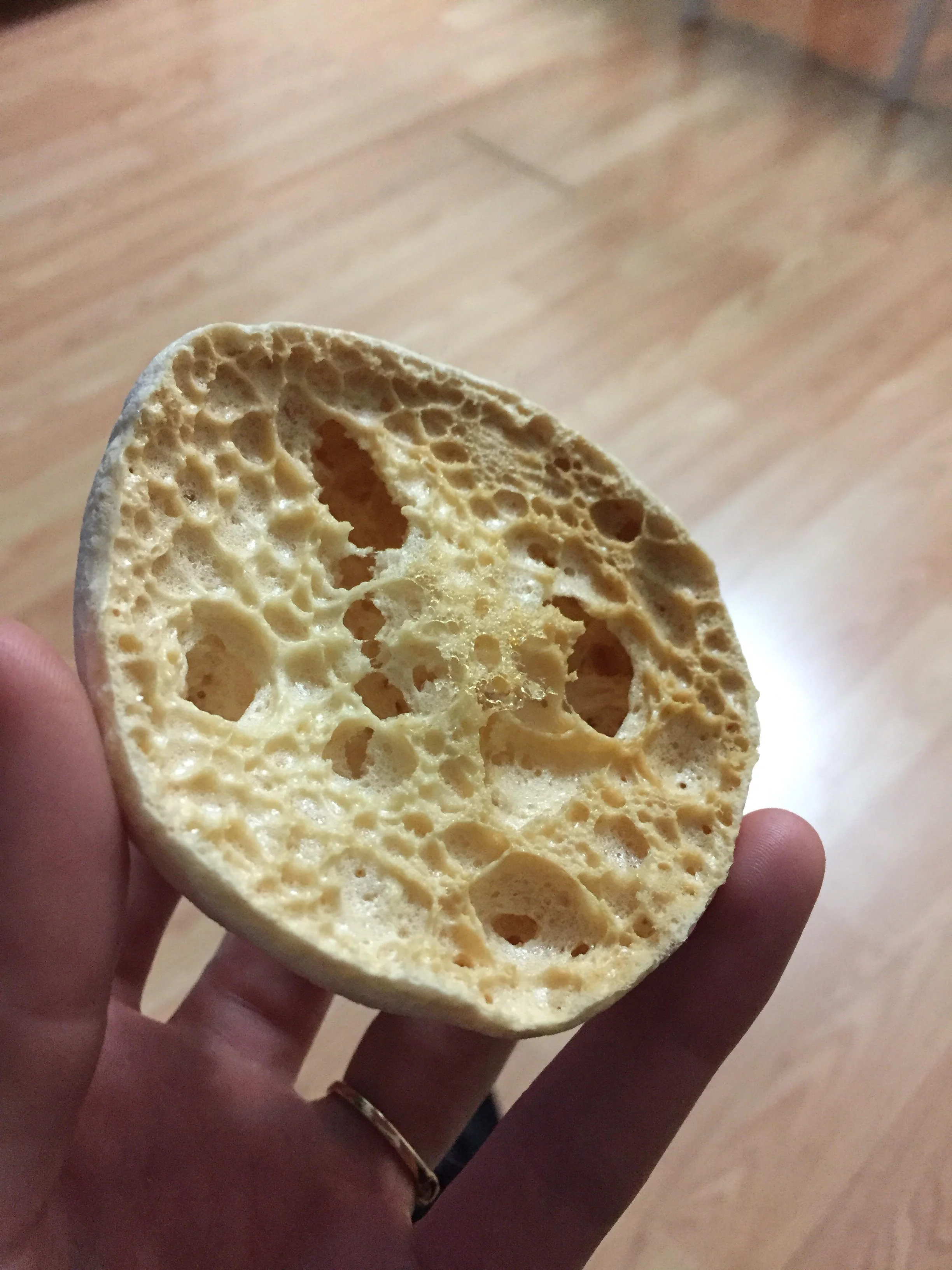 The interior of our vegan meringue