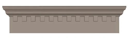 Classic Dentil - With their interesting geometry and shadows, classic dentil details have been popular for centuries.