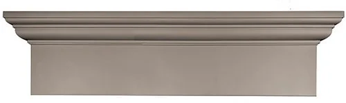 Flat Panel - This simple, sophisticated header imparts texture and depth to the exterior.