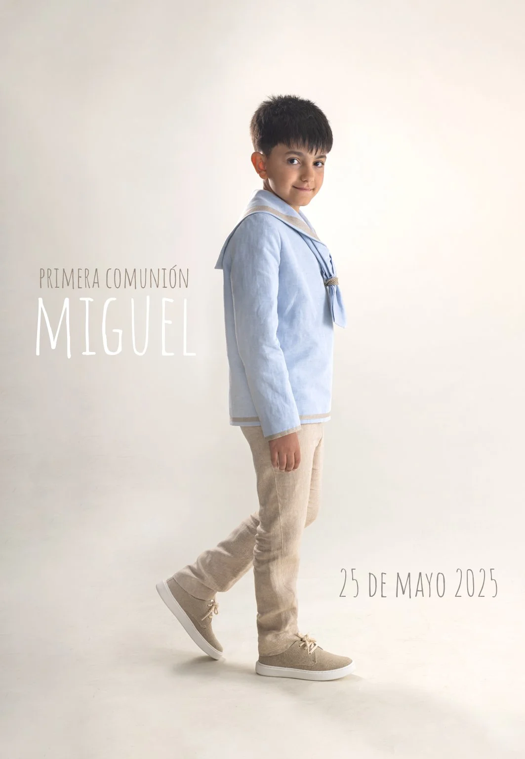 Recordatorio de comunión de niño  villacañas