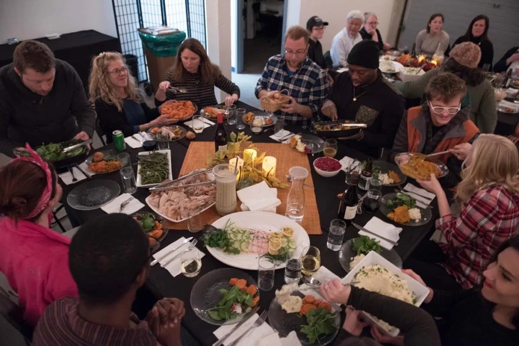 Friendsgiving event - Photo courtesy of Dave Dostie, Maine Magazine