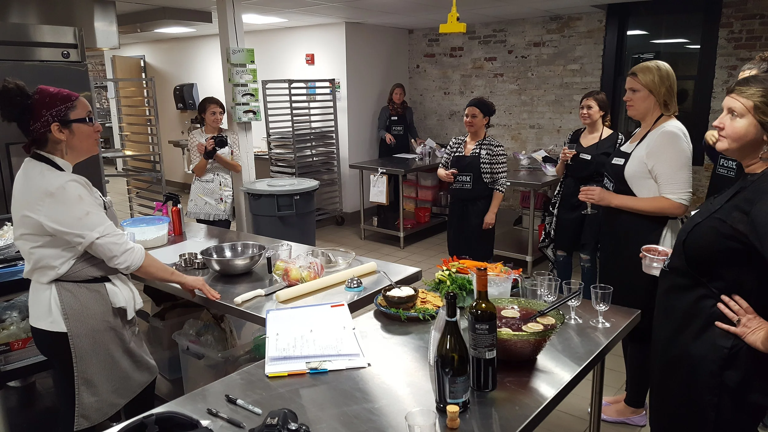 Susan Gauthier, Head Pastry Chef at Scales Restaurant teaching pie-making skills