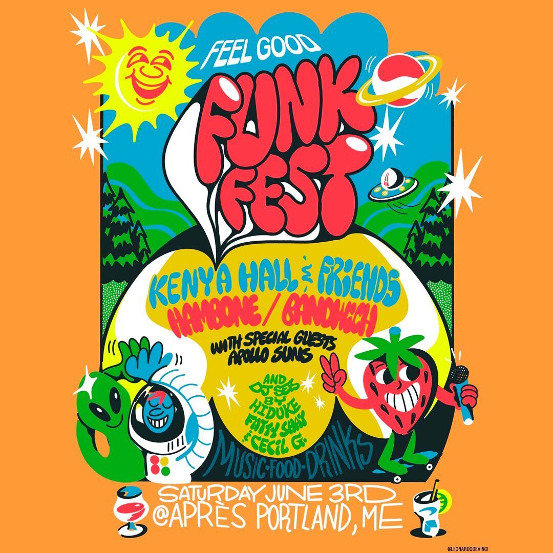 Come hang with us at @apresdrinks for @feelgoodfunkfestival in Portland's East Bayside, on Saturday, June 3rd for a full day of live funk music, original DJ sets, local food, and an intergalactic art bazaar on Anderson Street! 

Funky &quot;out of th
