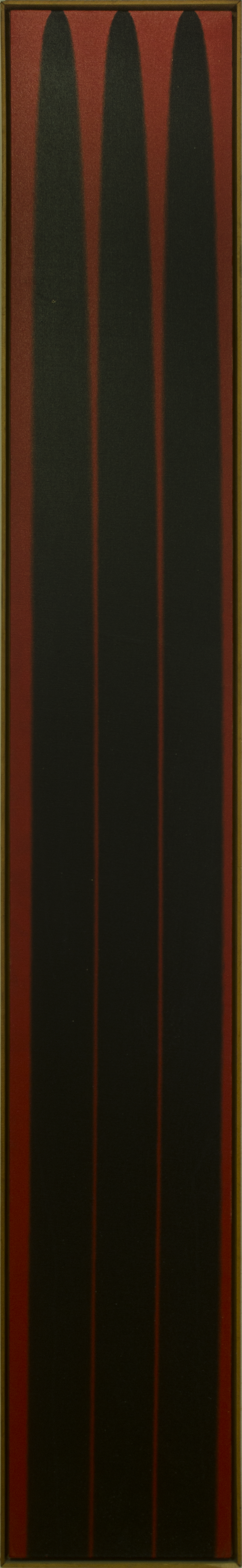 POUR-BLACK RED1974 © acrylic paint on primed canvas