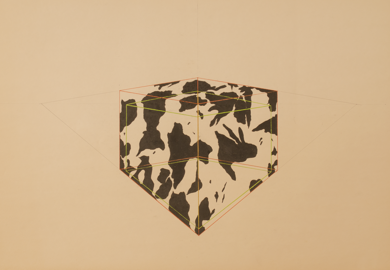 STUDY CUBE OF LIQUID PAINT 1973-76 ©