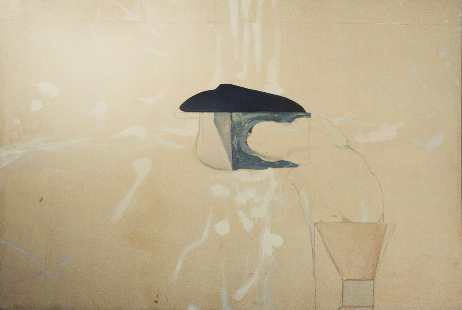 SOLID, GAS, PLASMA 1970 54"X 72" OIL ON CANVAS