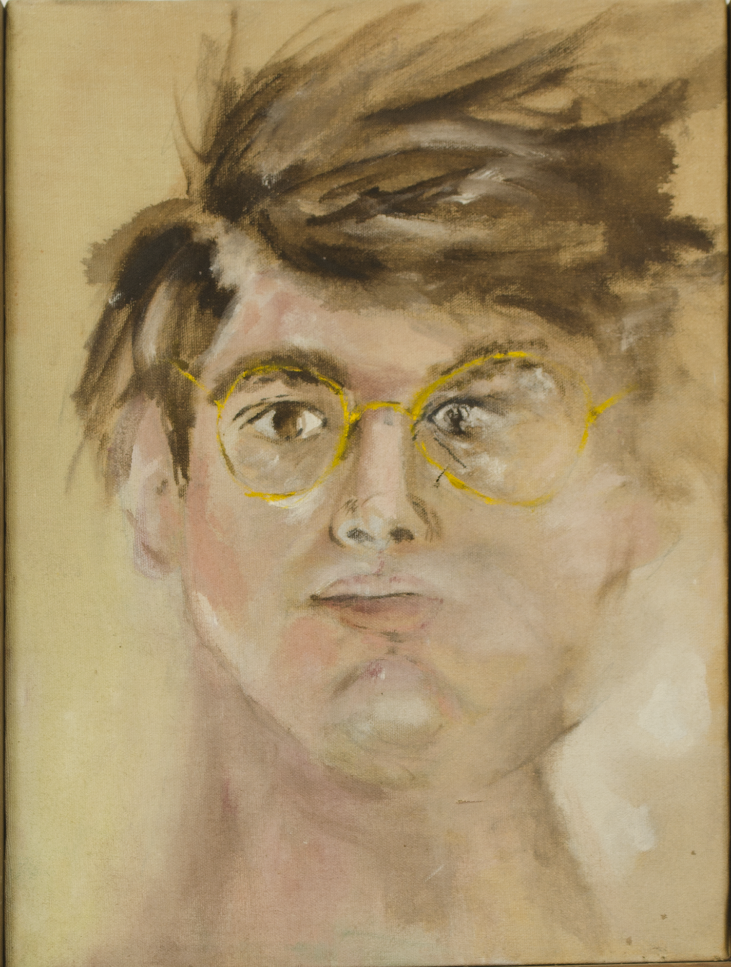 SELF-PORTRAIT 1965 12" X 16" OIL ON CANVAS