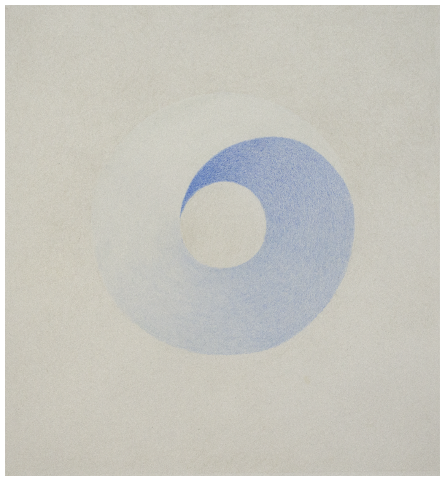 SPIRAL--BLUE TO WHITE 2017© COLOR PENCILS ON PAPER 7" X 9"