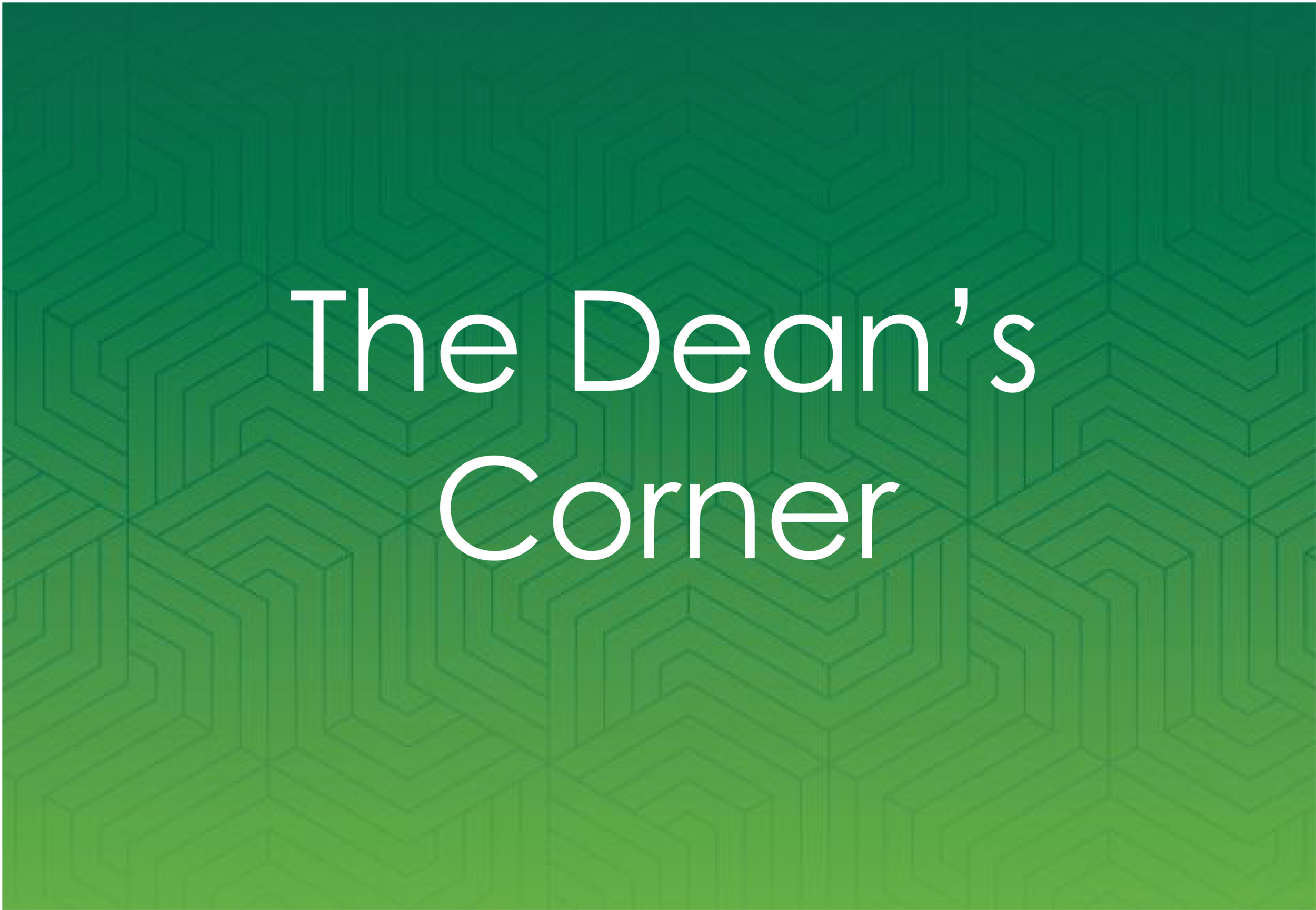 The Dean's Corner A Message from Ms. Yost — Windsor Charter Academy