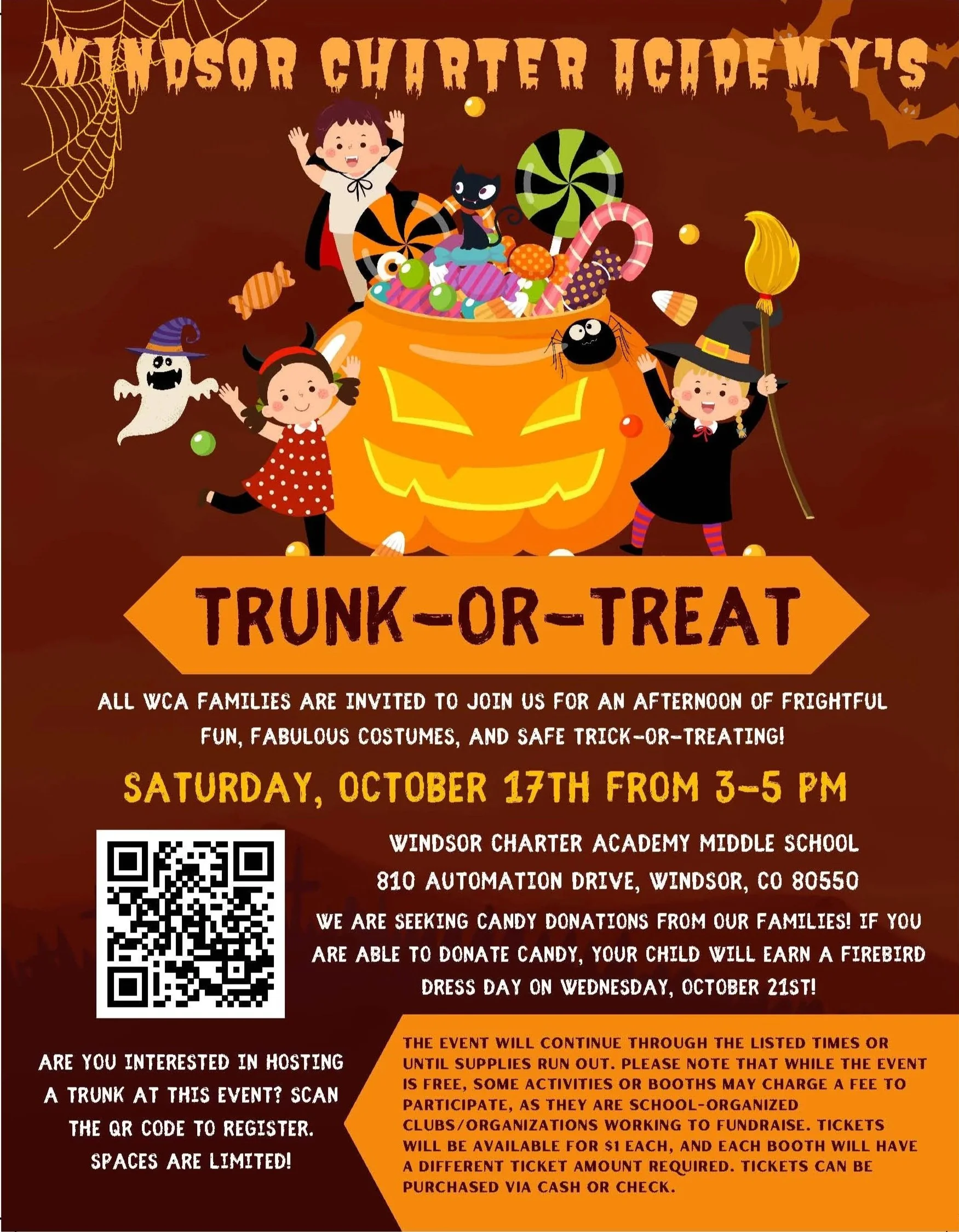 Trunk-or-Treat Flyer - The contents of this flyer are provided in the description above.