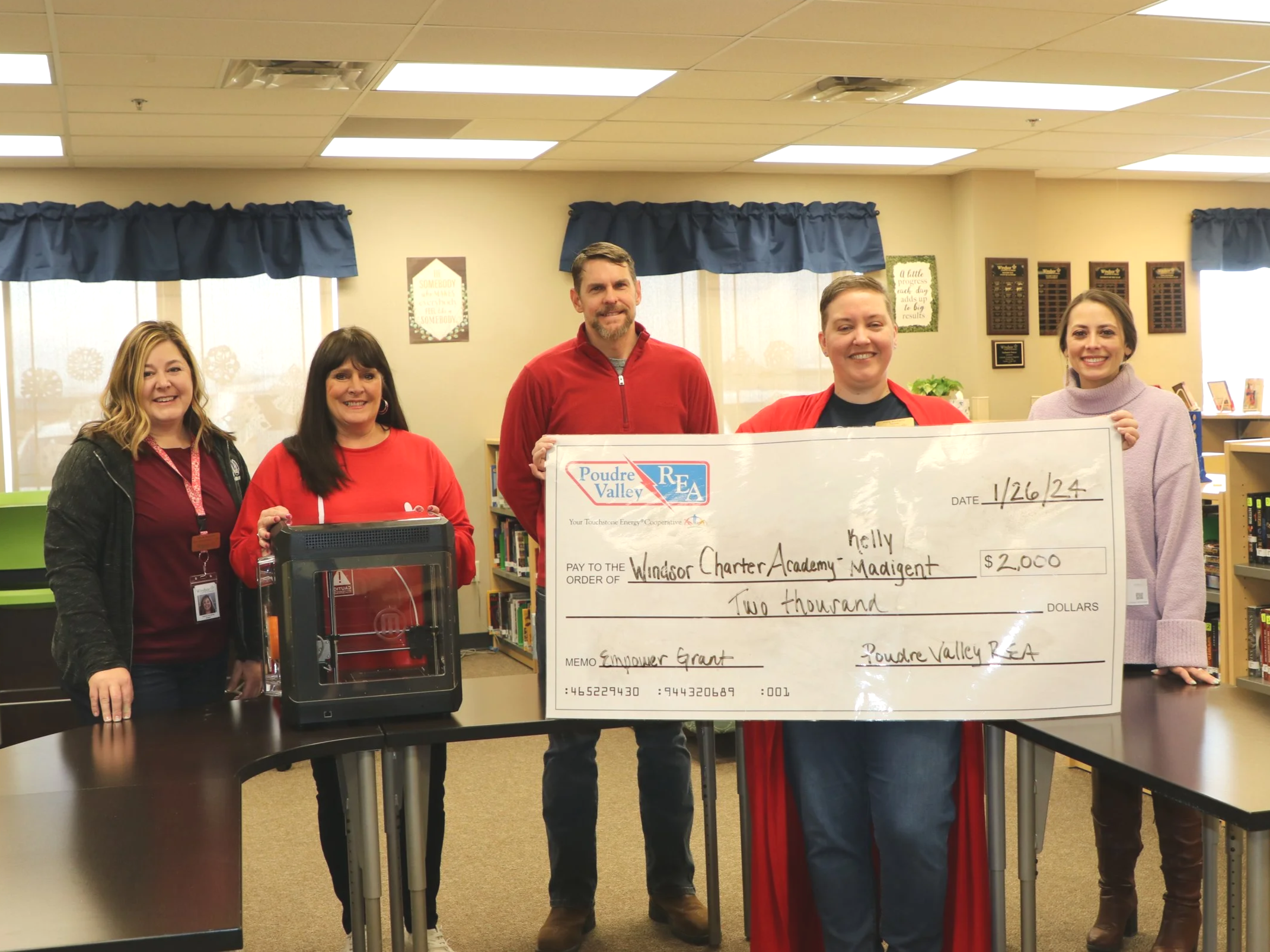 Check distribution for the MS STEM program from Poudre Valley REA