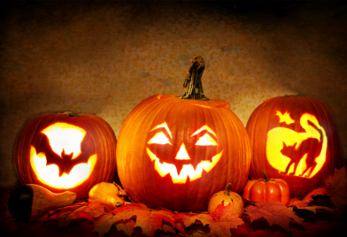 Halloween pumpkins carved