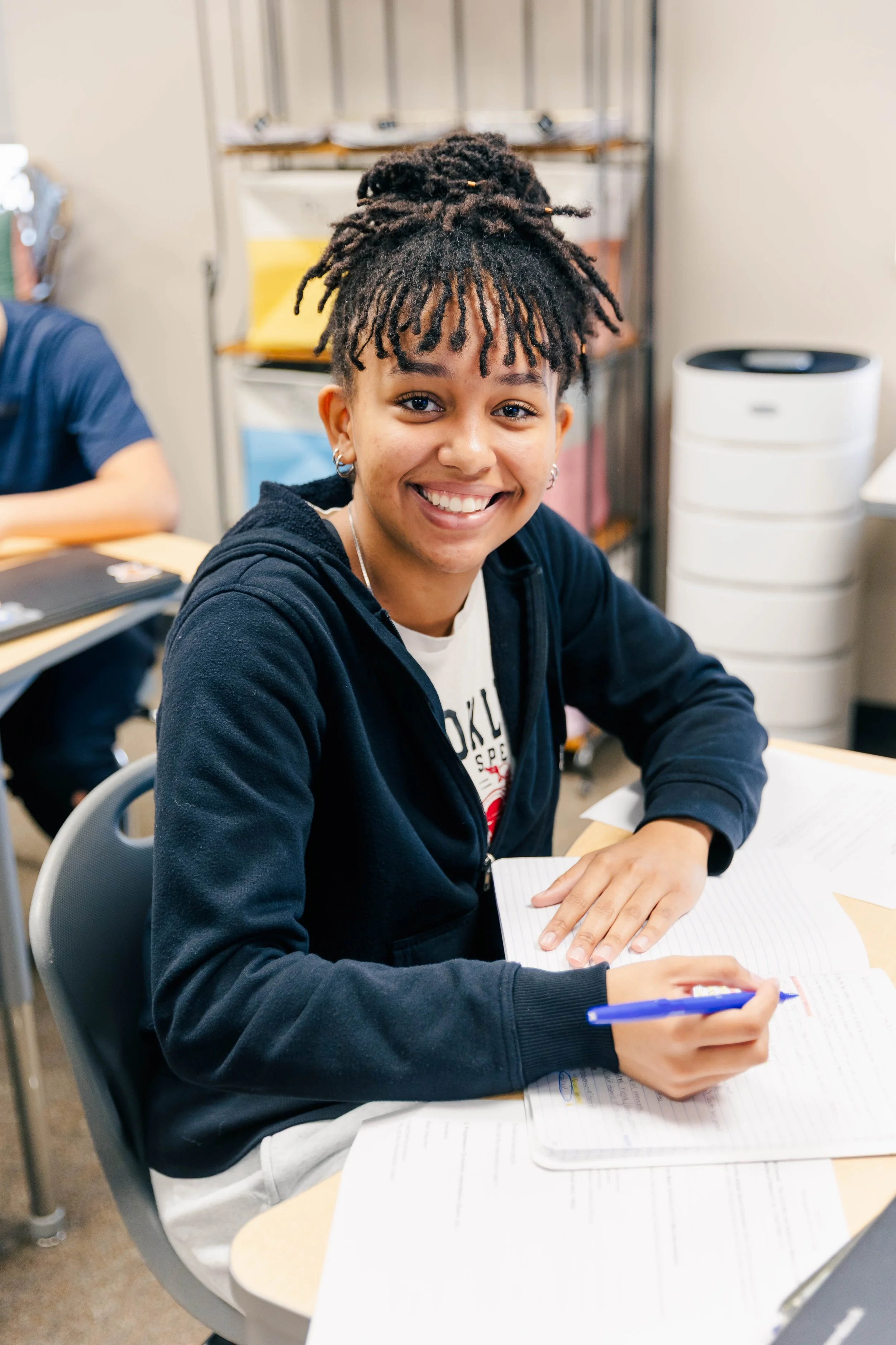 Student working on an assignment