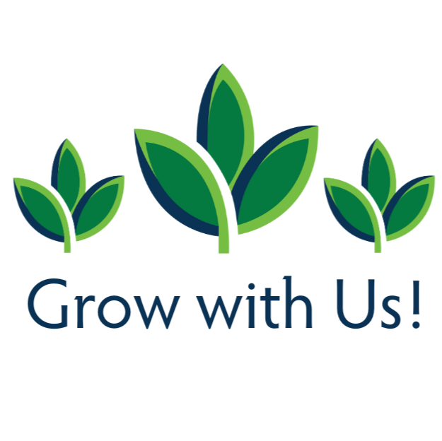 Grow with Us logo with three WCA leaves
