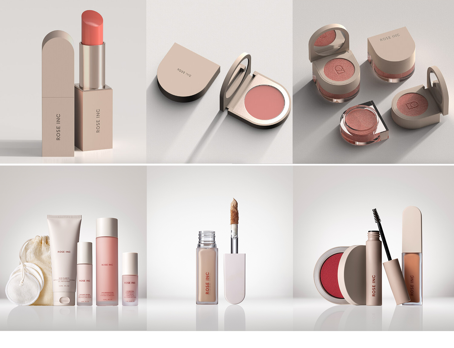  To support the launch, we developed a welcome kit sent to 100 key influencers. The kit included one of each sku, with colors tailored for each individual. We also designed sampling sachets that were included in e-commerce orders and sampled at beaut