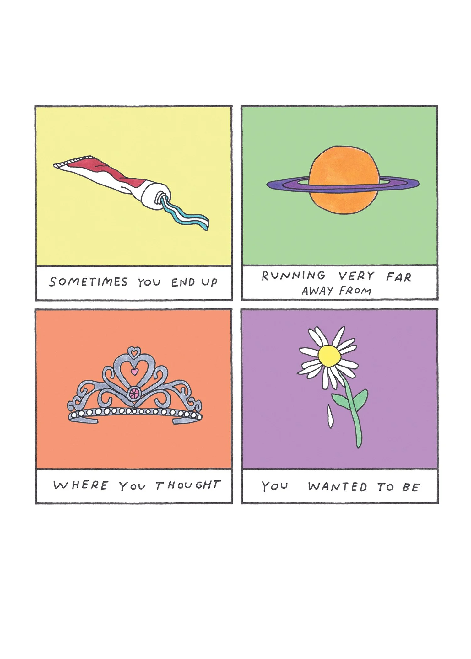 Running Far Away Print