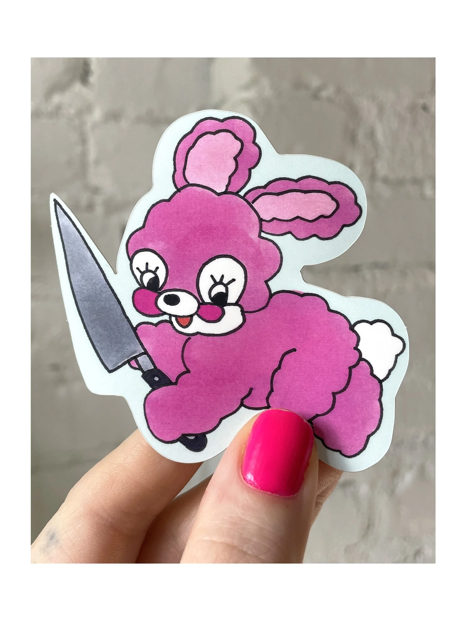 Knife Bunny Sticker