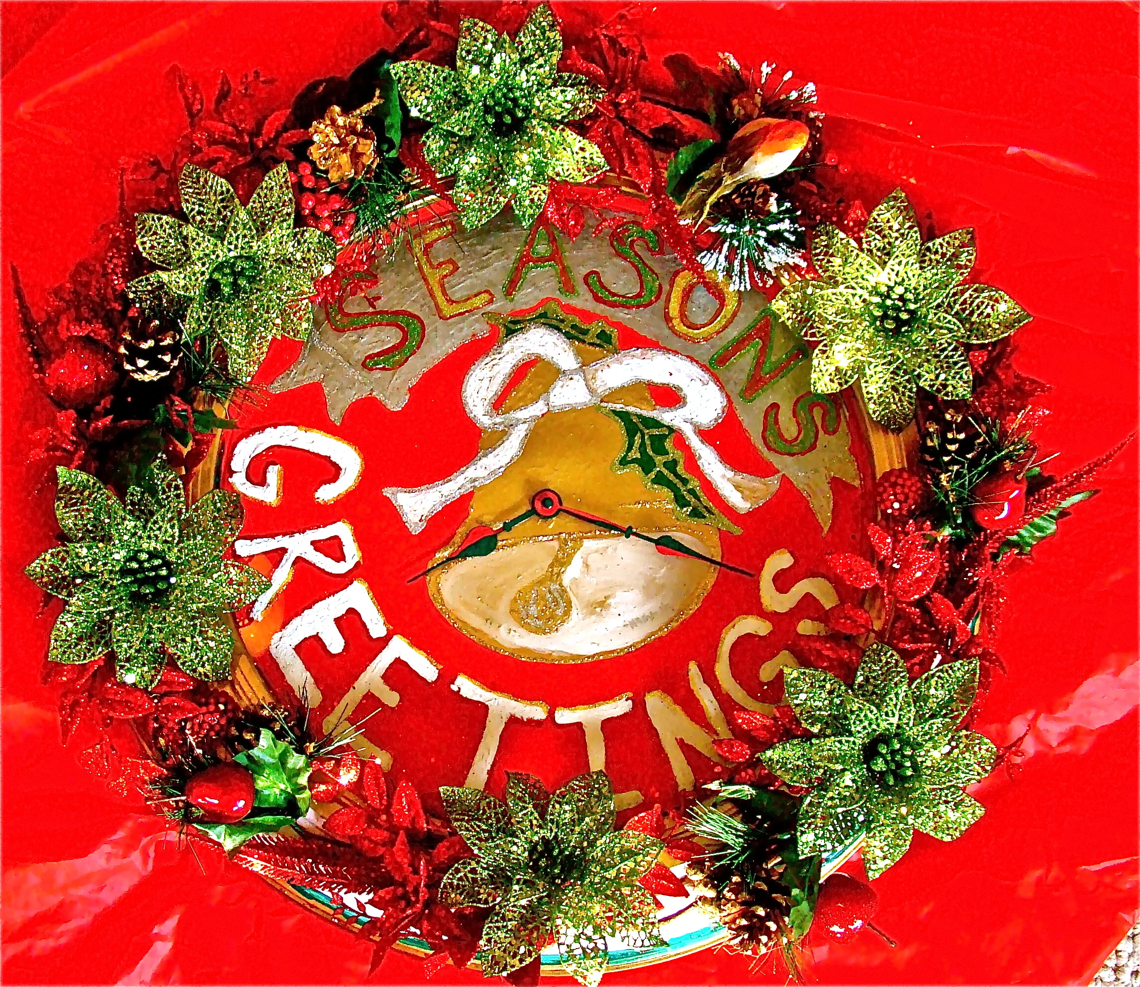 A Christmas Wreath Clock