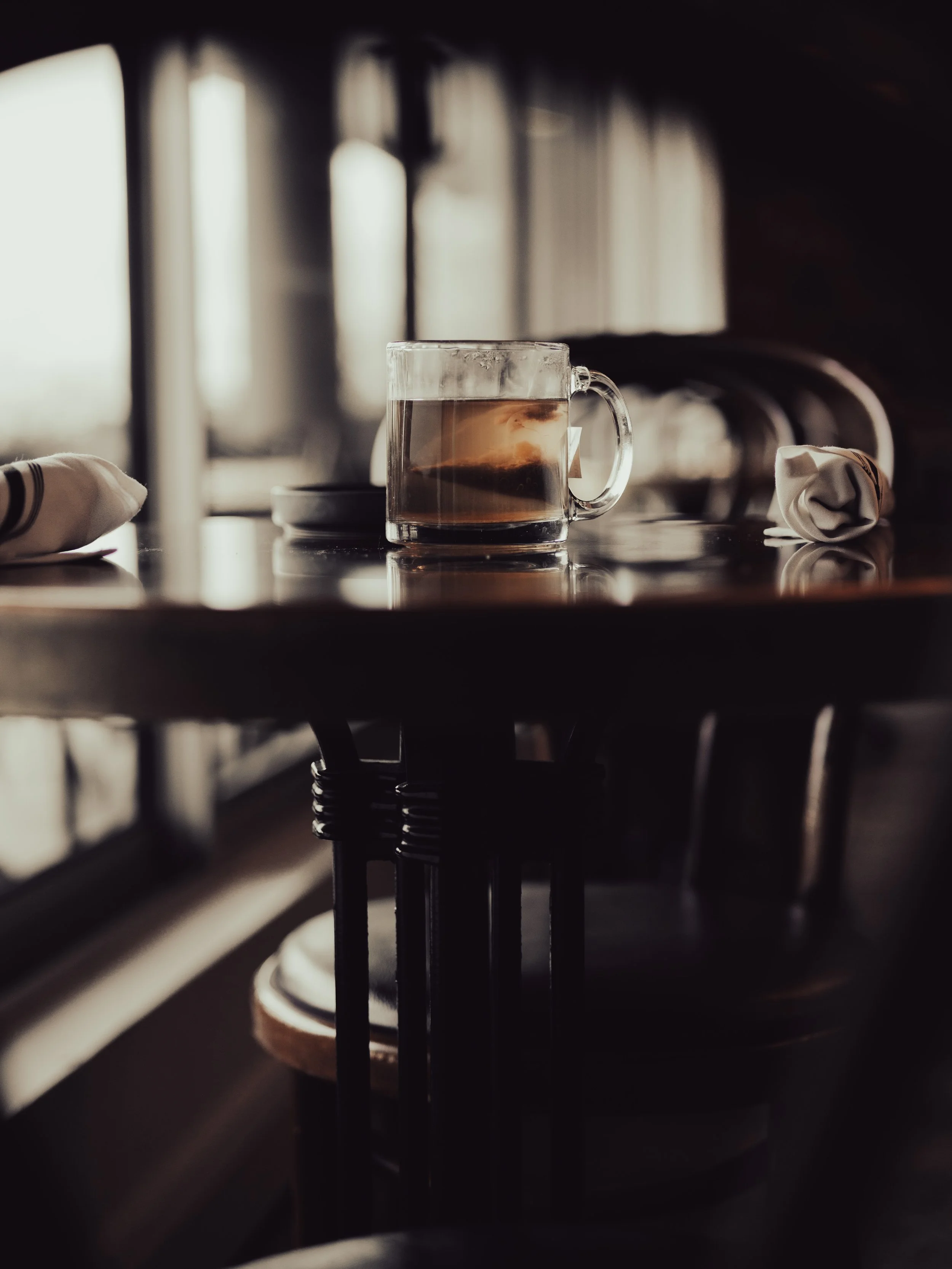 cafe photos shoot on a stormy day 