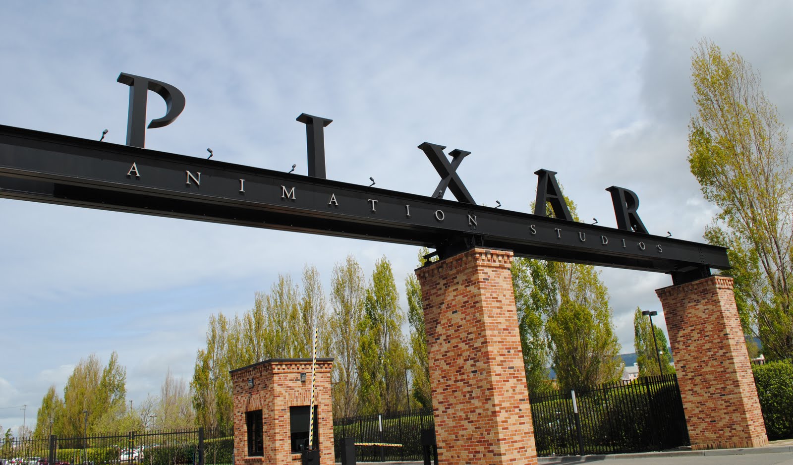 Pixar's front gate, Emeryville, CA