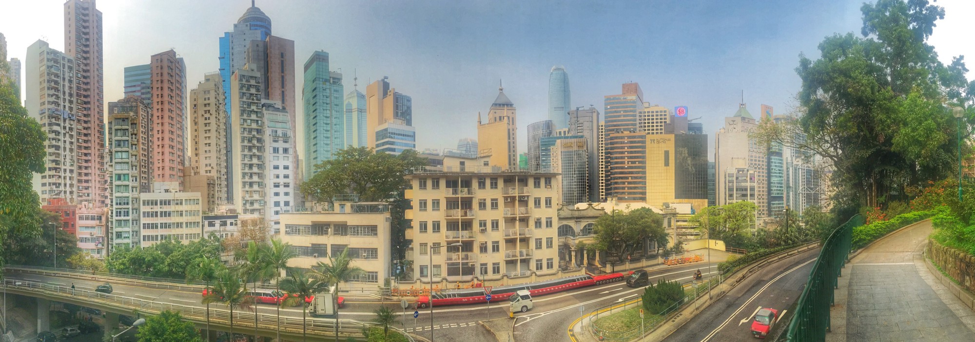 iPhone 6 panorama of Central Hong Kong from the Botanical Gardens