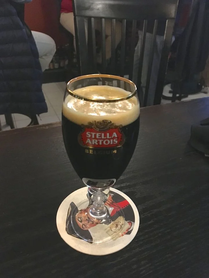 A locally brewed stout ale!!!