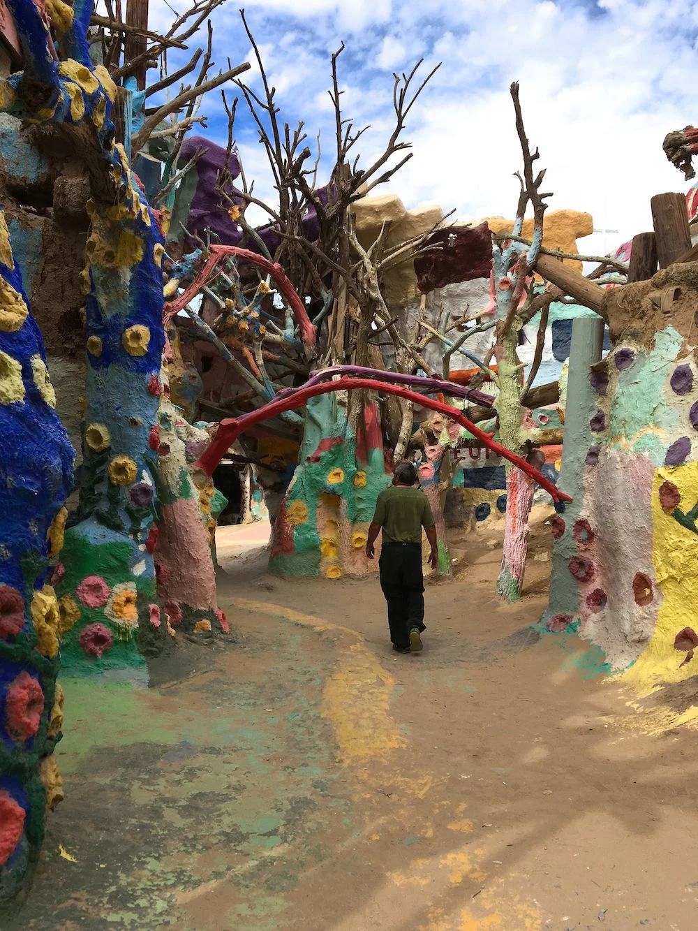 Inside salvation mountain