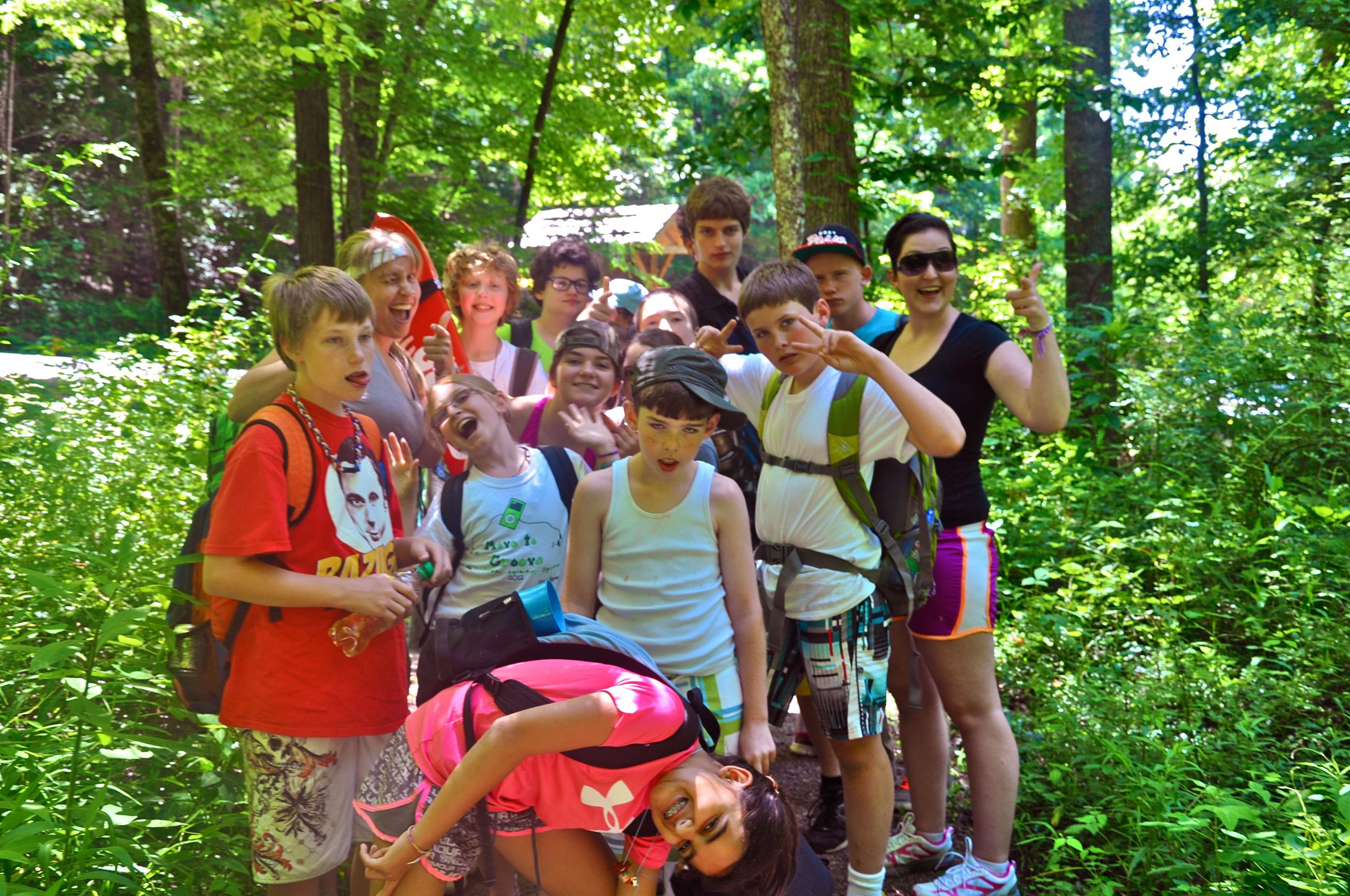 the-campers-makeing-funny-faces-right-before-the-hike-to-tom-huskins-waterfall.jpg