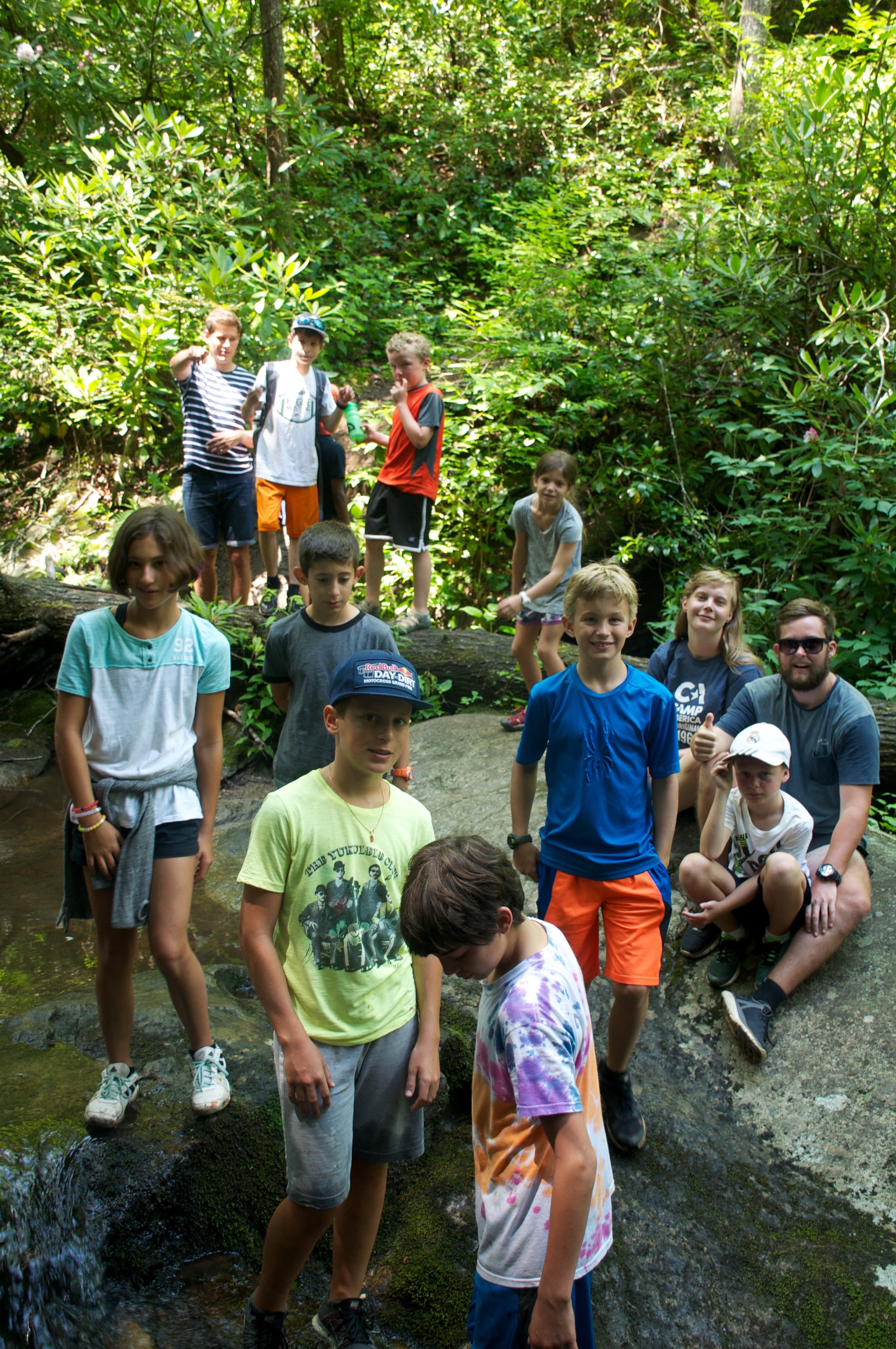 Cooling down in the creek. 