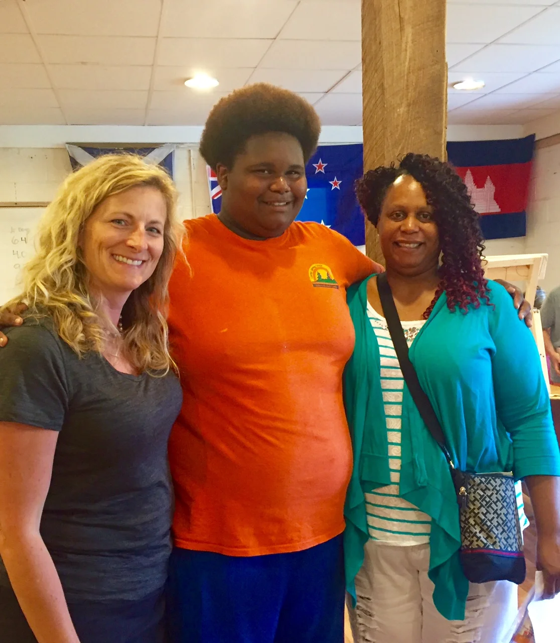 Ty with family friend Denise and mom Sheila