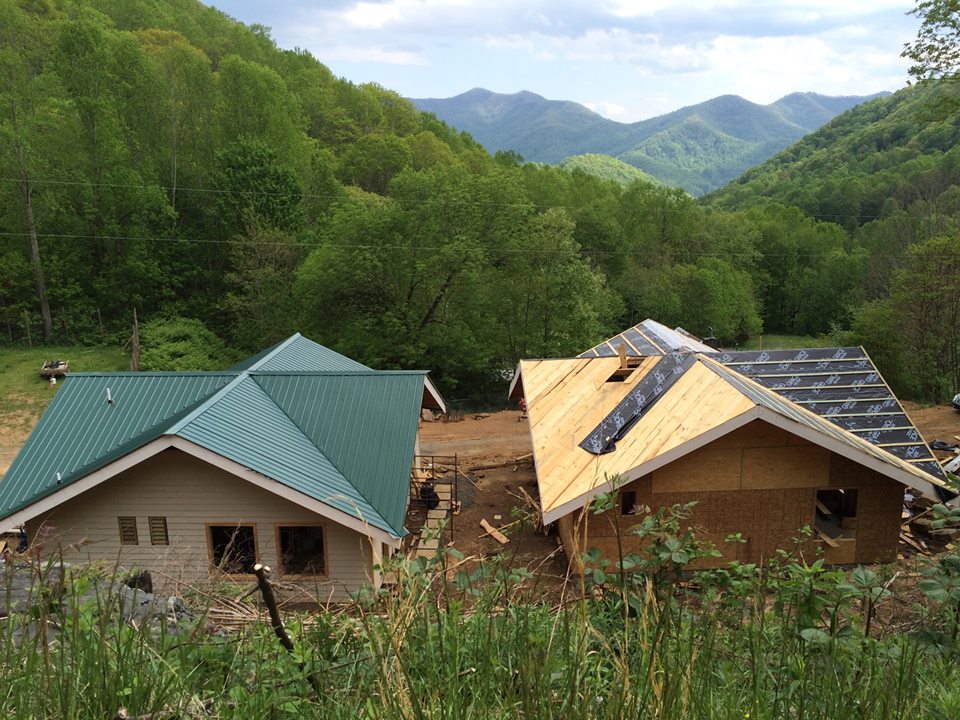 May : The progress on the boys cabins was rapid!