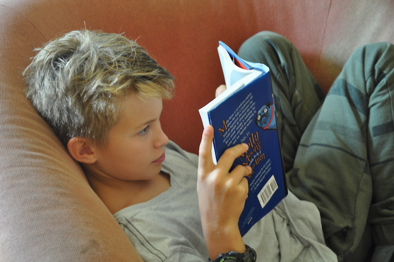 Camp Summer : Relaxing with a good book. 