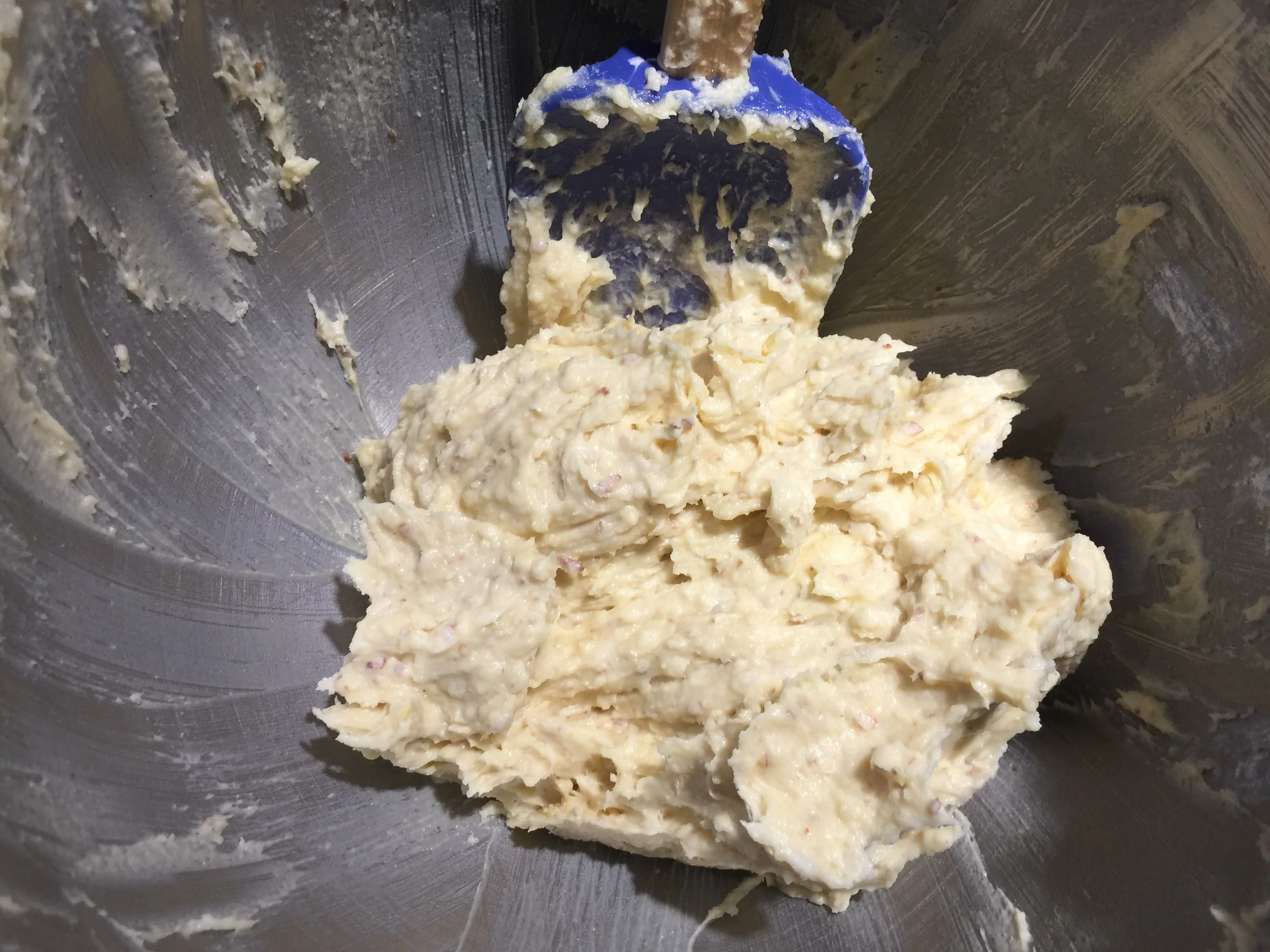 Finshed Batter - make sure to scrap down and mix in any stray flour or sour cream by hand.